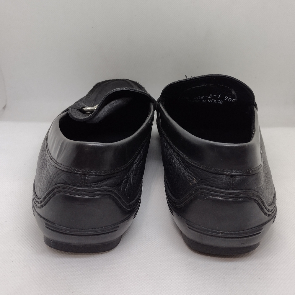 Peter Huber Leather Loafer Mens 10.5 Black Causal Comfy Retro 90s Y2K - Picture 5 of 12